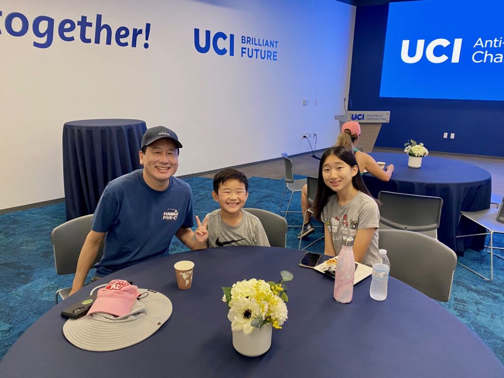 Kevin Yamachika and his daughter, Yuri, volunteering in the last Anti Cancer Challenge Rally